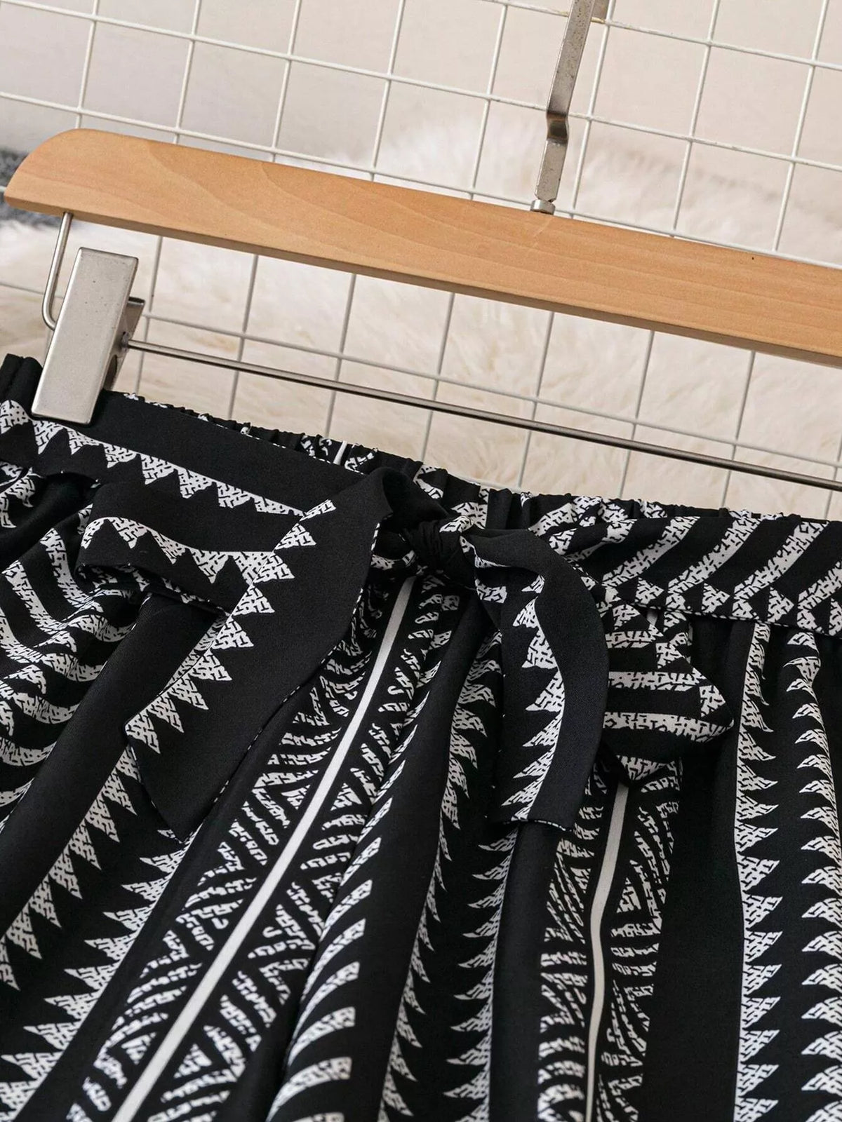 Boho Print Wide-Leg Pants