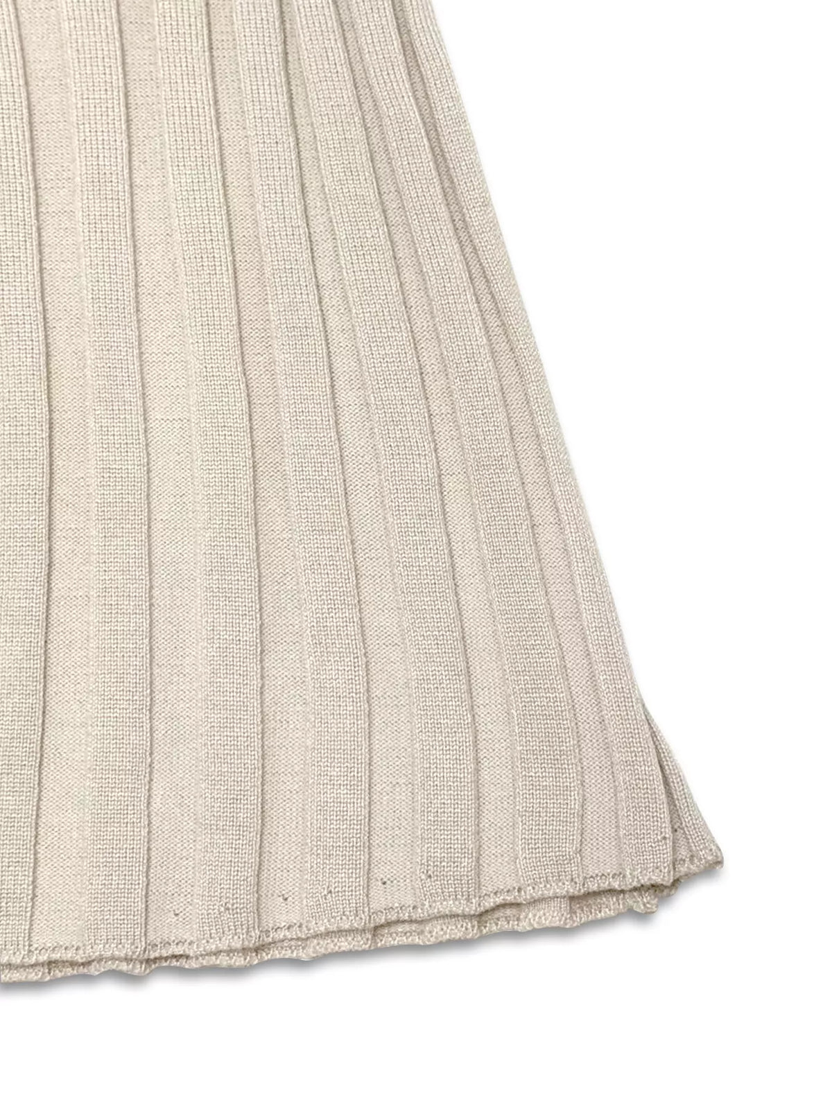 Ribbed V-Neck Maxi Dress in Apricot