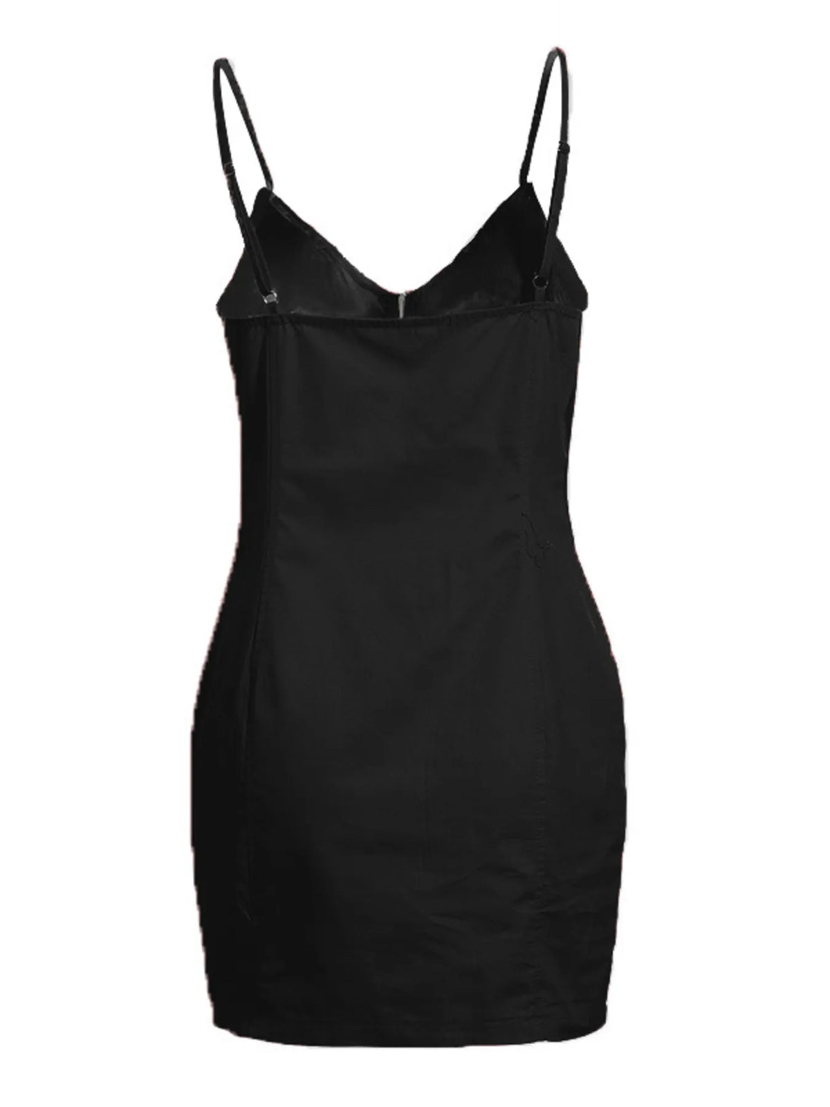 Zip-Front Bodycon Mini Dress