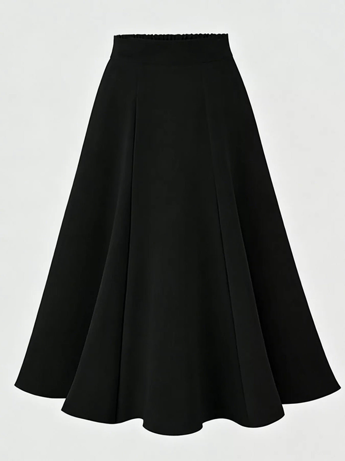 Pleated A-Line Midi Skirt