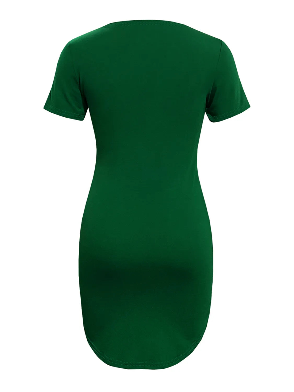 Short Sleeve Round Neck Mini Tee Dress