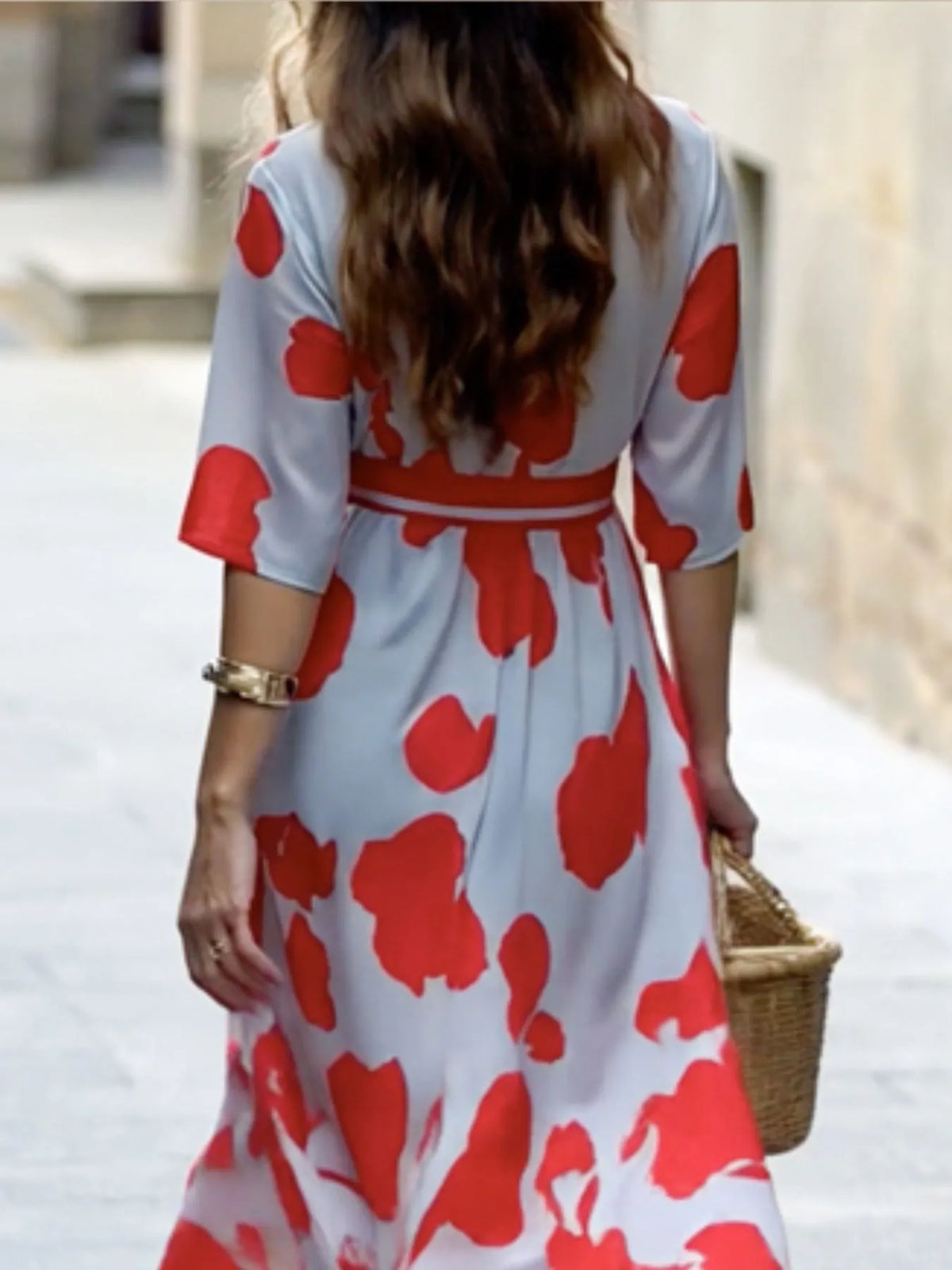 Floral Print Wrap Maxi Dress