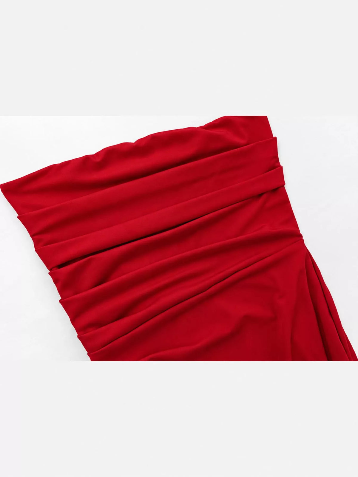 Strapless High-Slit Bodycon Maxi Dress