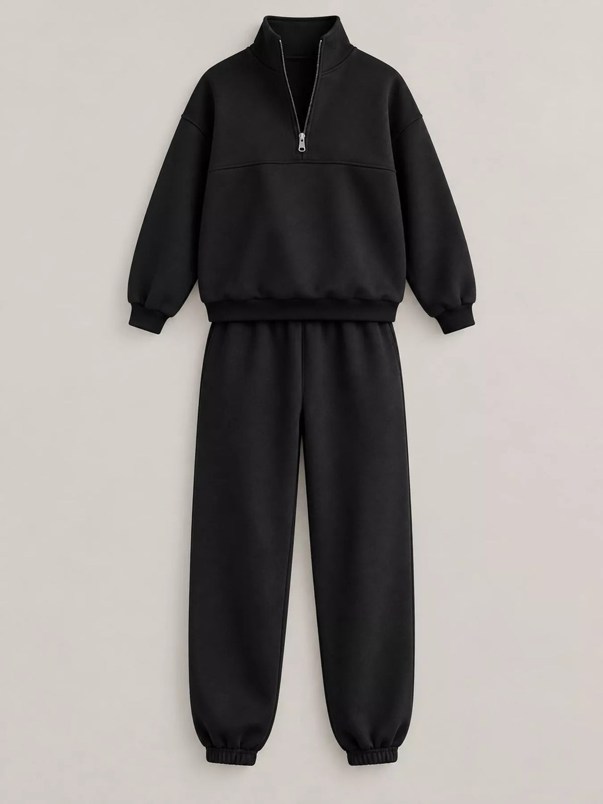 Half-Zip Sweatshirt and Joggers Set