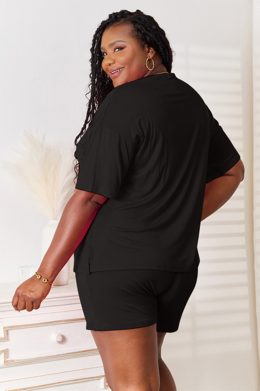 Basic Bae Half Sleeve Top and Shorts Set