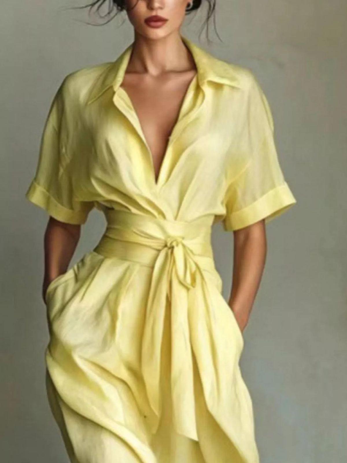 Collared Maxi Shirt Dress