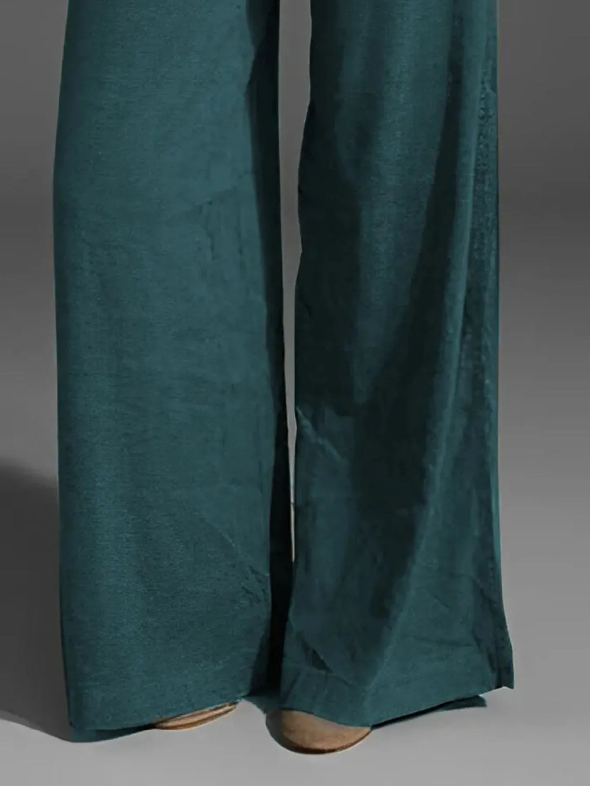 Plus-Size Wide Leg Pants with Pockets