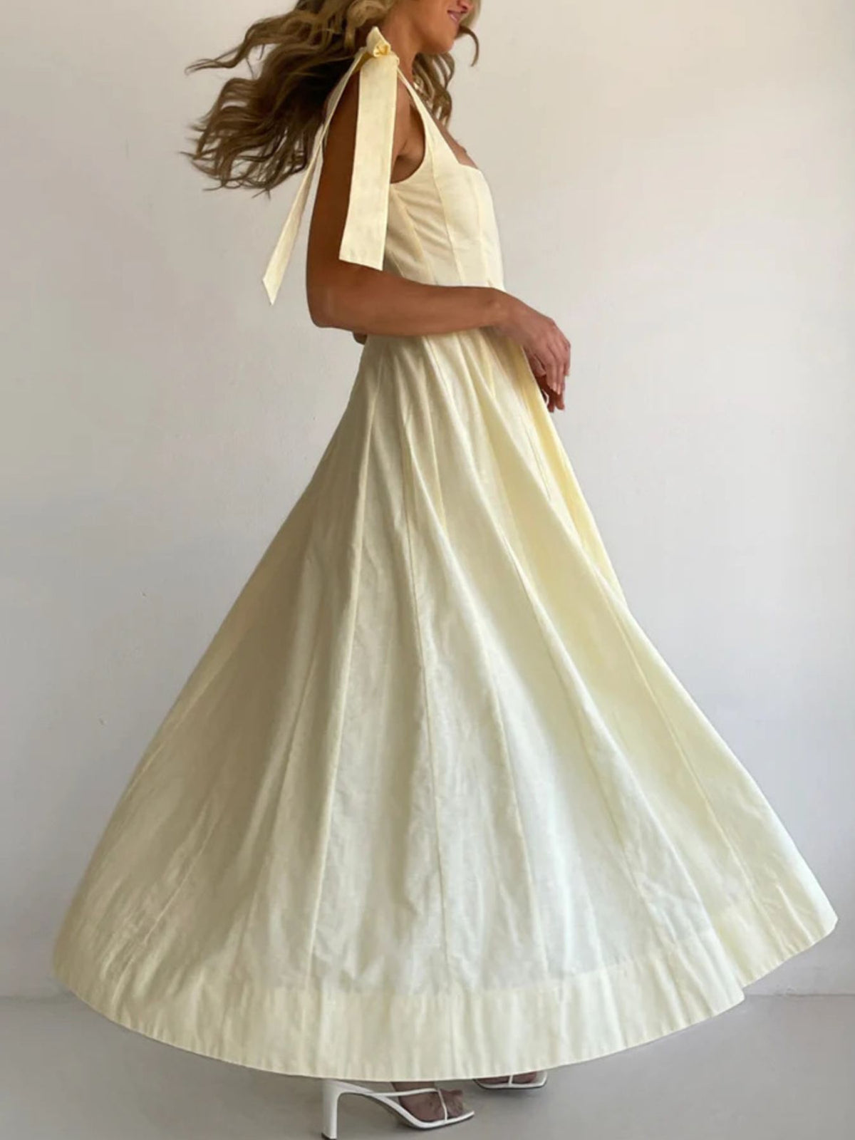 Gradient Tie Shoulder Maxi Dress
