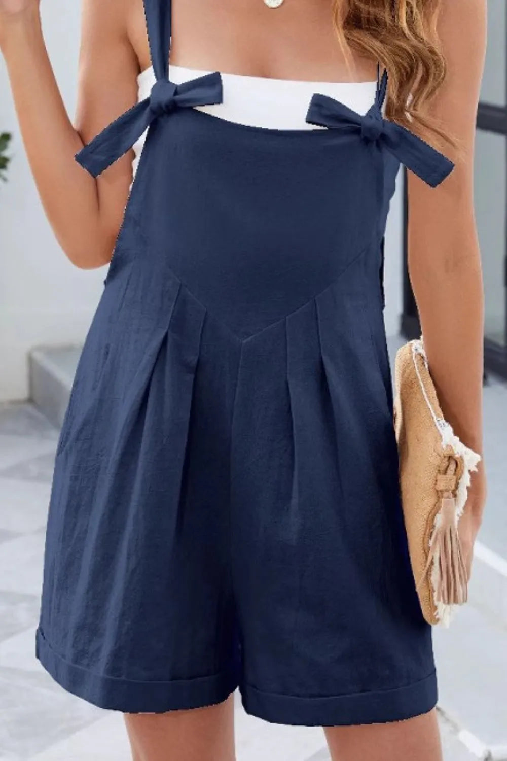 Knotted Strap Romper
