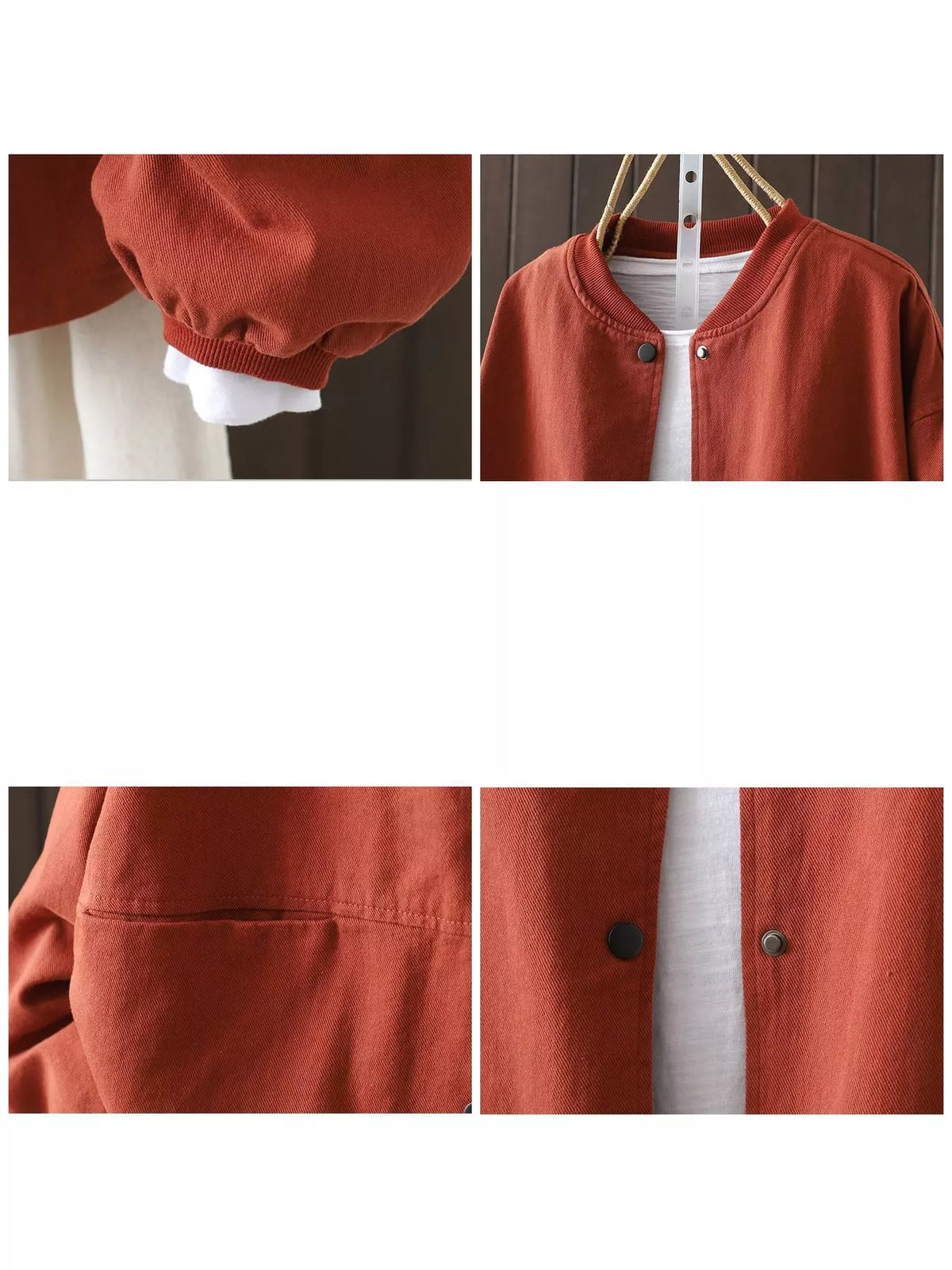 Snap-Front Dropped Shoulder Jacket