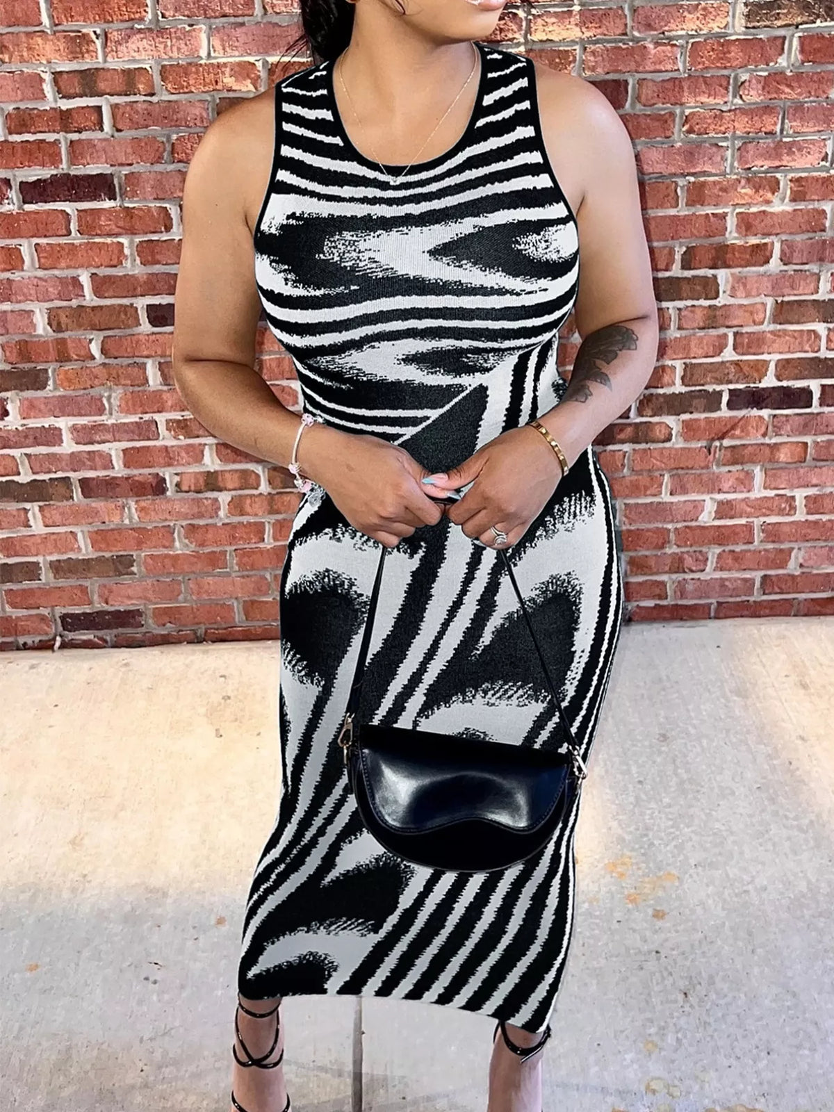 Sleeveless Bodycon Maxi Dress in Black