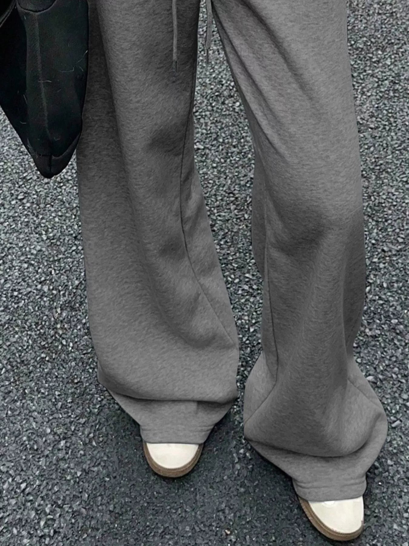 Wide-Leg Drawstring Sweatpants