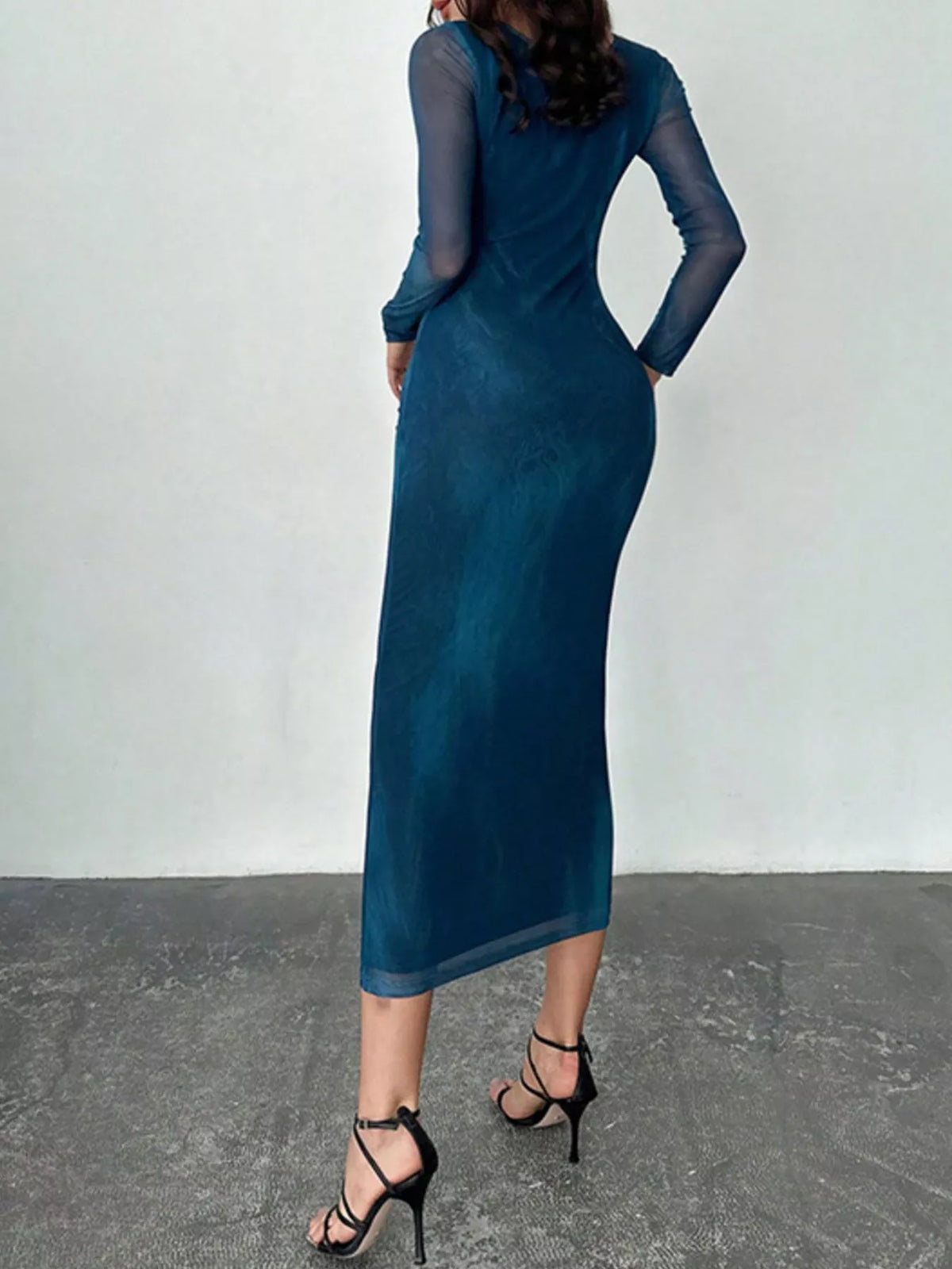 Sheer Tie-Dye Bodycon Maxi Dress by Calliope