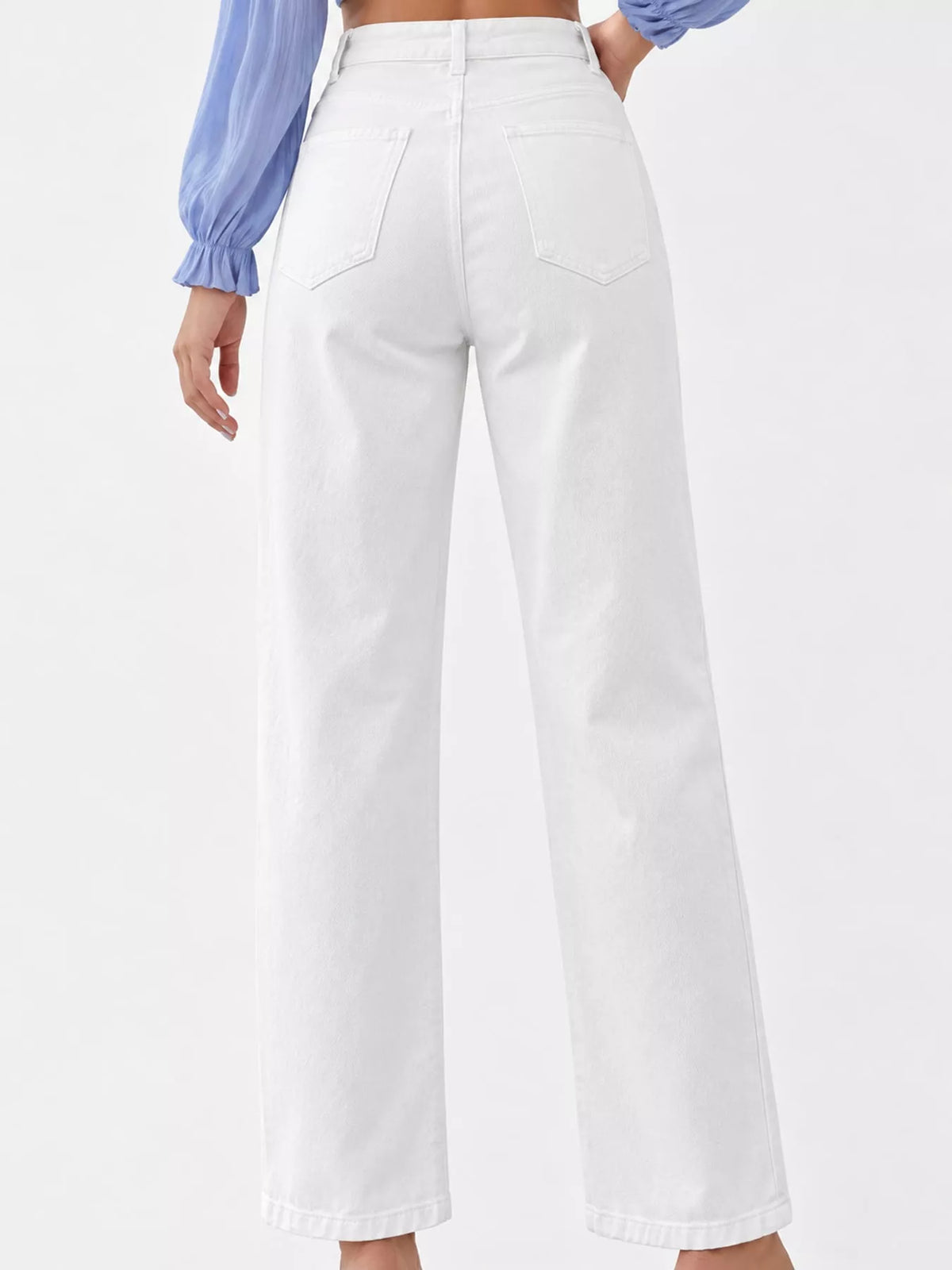 High-Waisted Vintage Wash Jeans