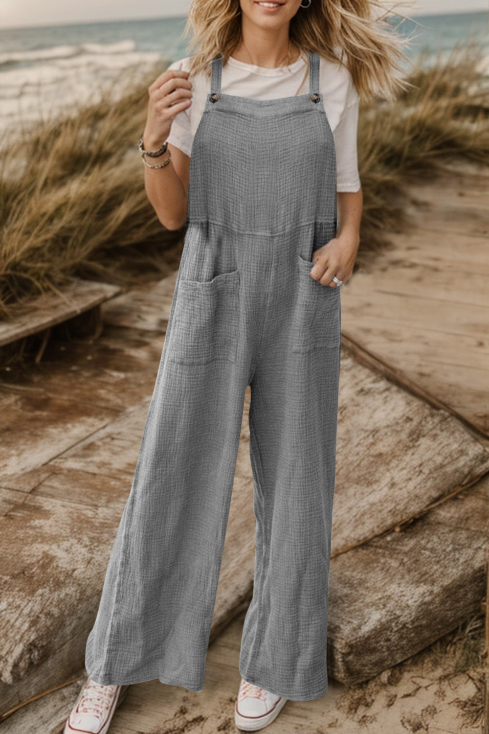 Wide-Leg Pocket Jumpsuit