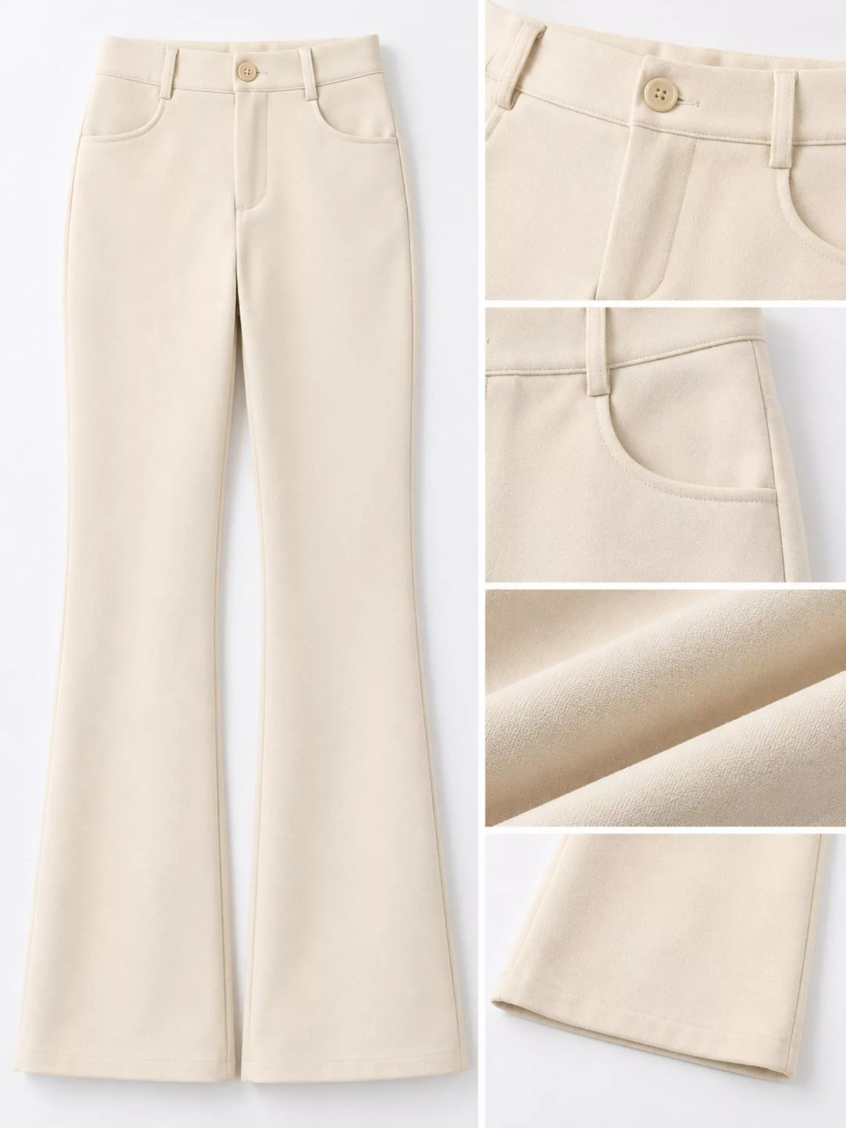 High-Waisted Straight-Leg Pants, Plus Size