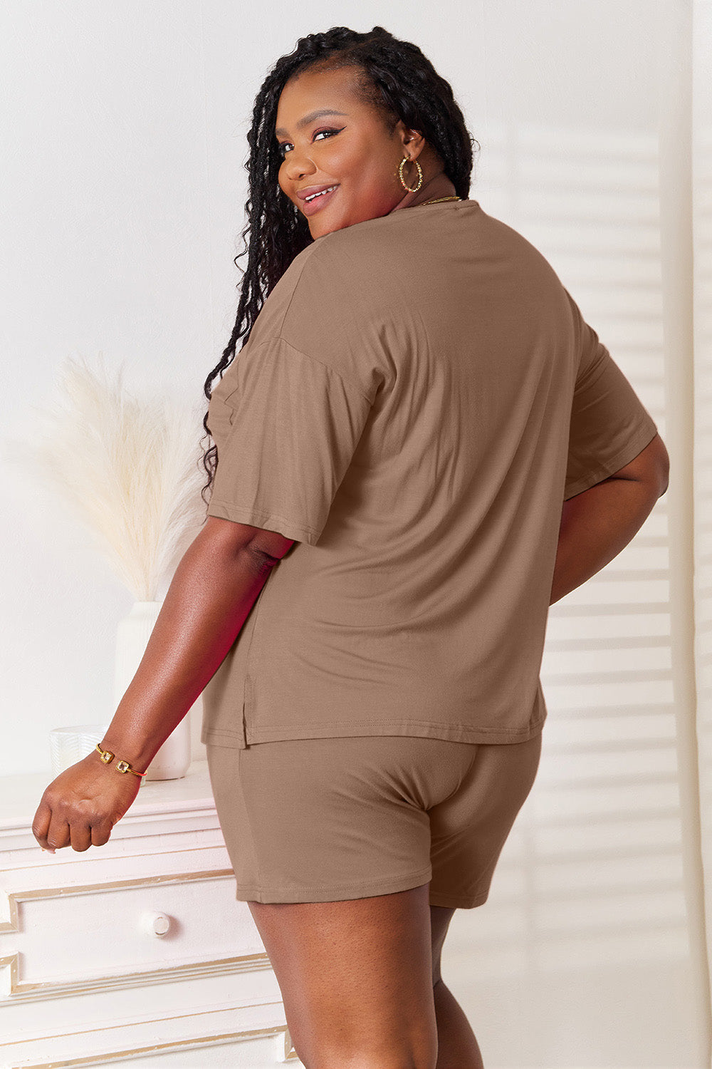 Basic Bae Half Sleeve Top and Shorts Set