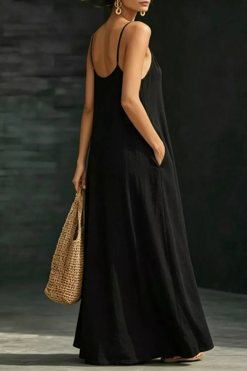 Sleeveless Pocketed Maxi Dress