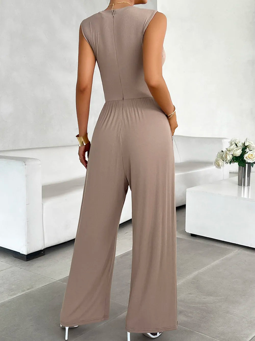 Ruched Wide-Leg Jumpsuit by DY