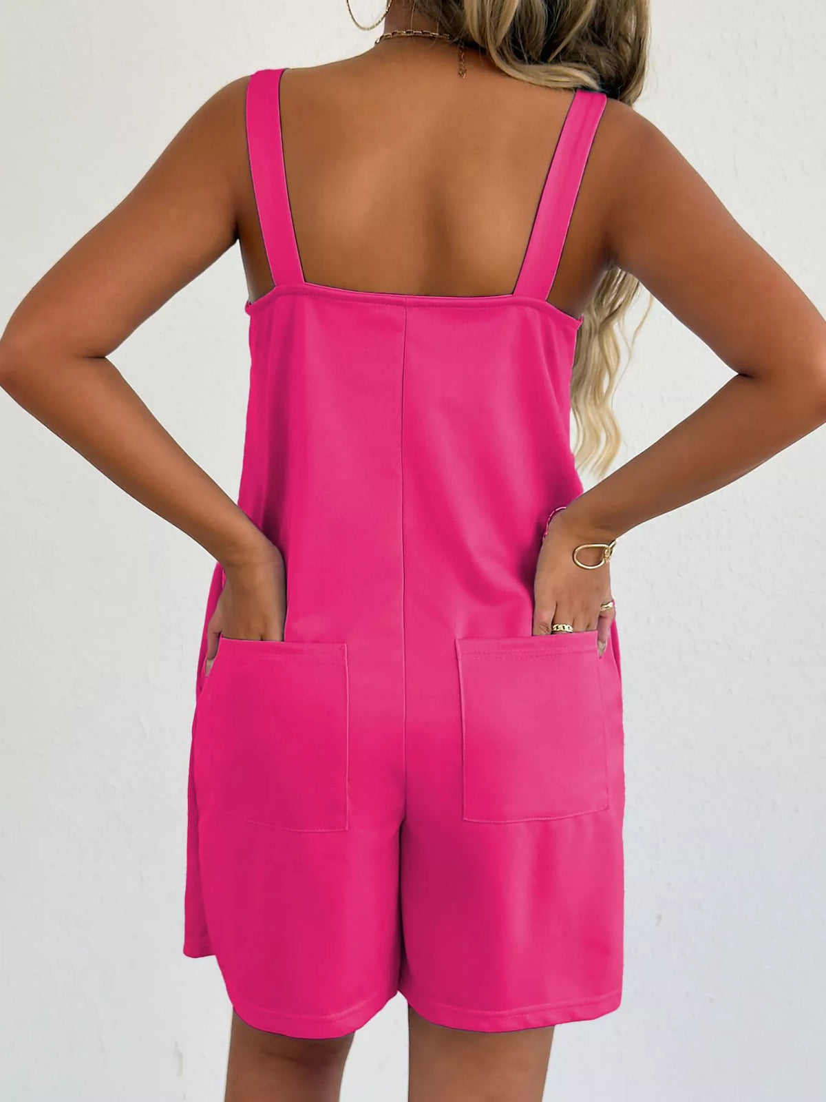 Sweetheart Neck Wide Strap Romper with Slit