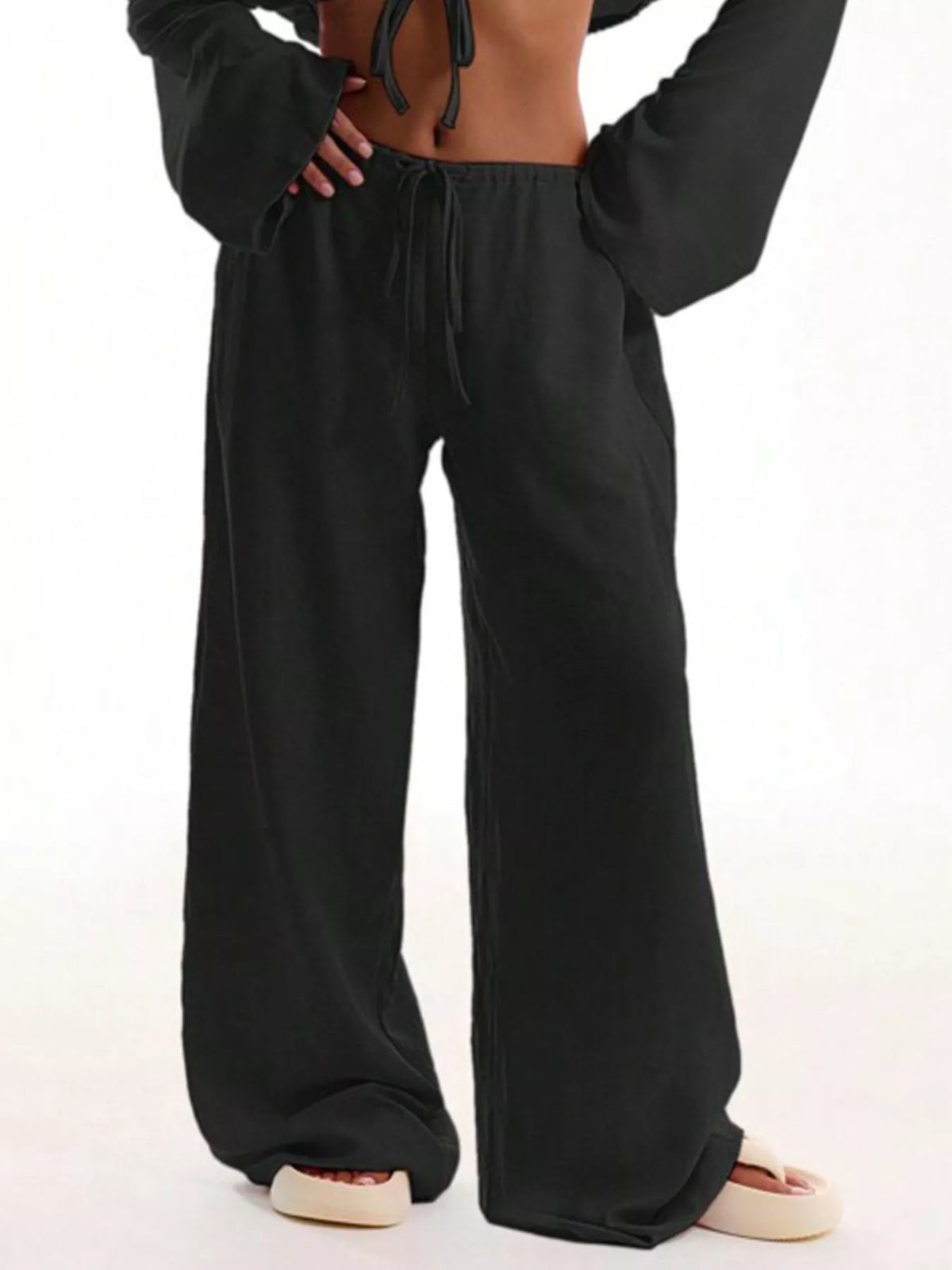Essential Wide Leg Drawstring Pants