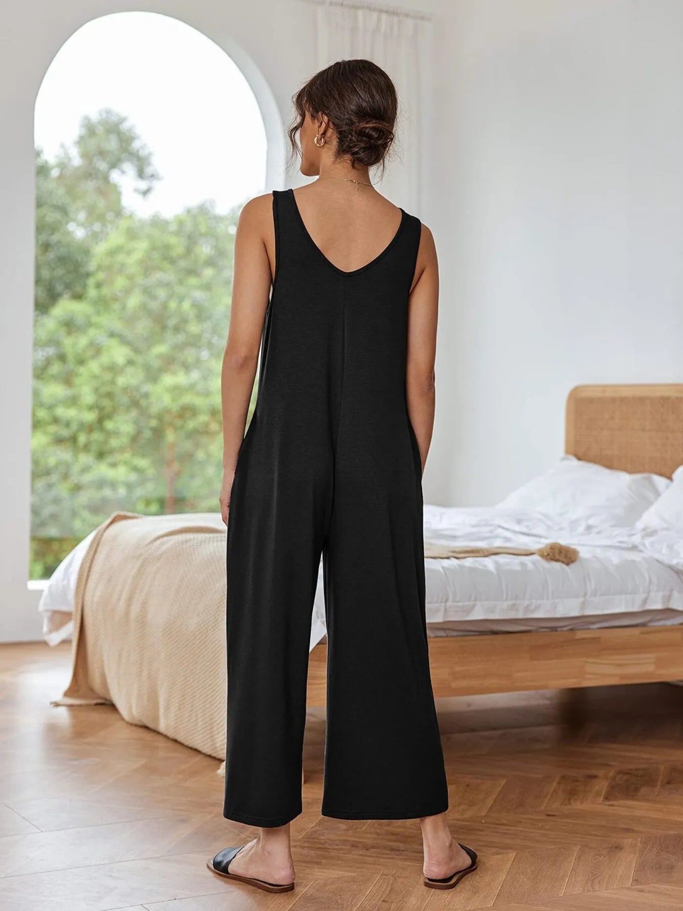Sleeveless Wide Leg Jumpsuit