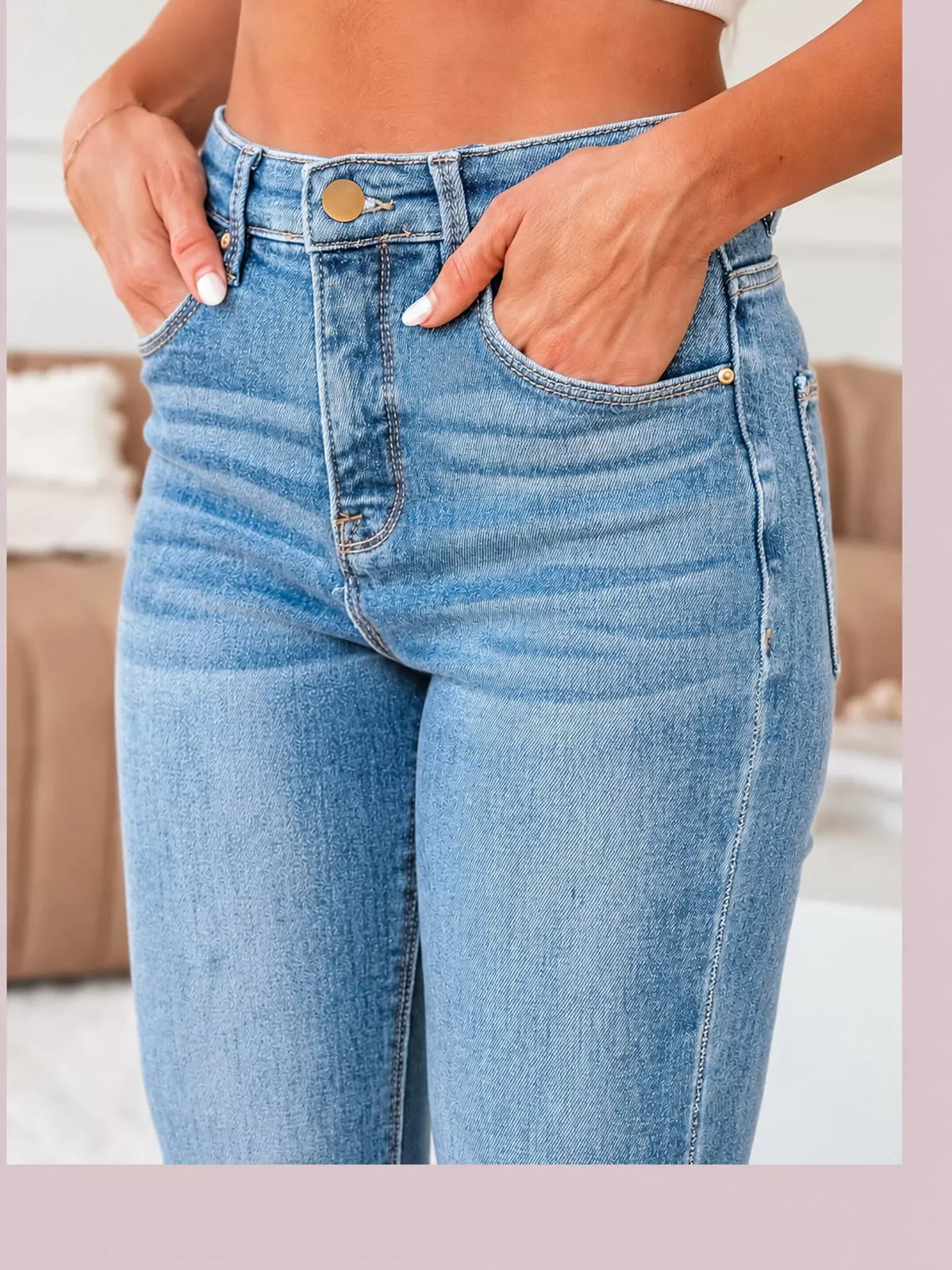 High-Rise Flare Leg Jeans