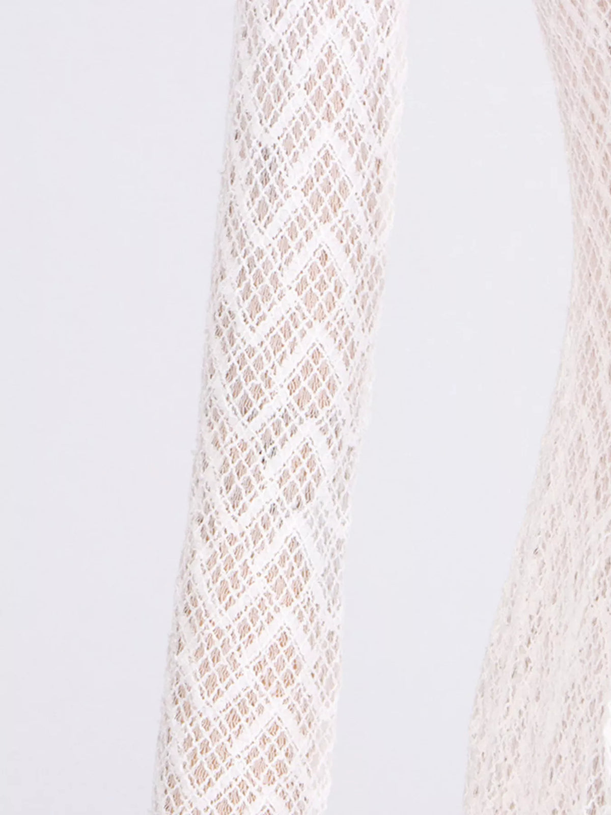 Lace Mock Neck Long Sleeve Maxi Dress in White