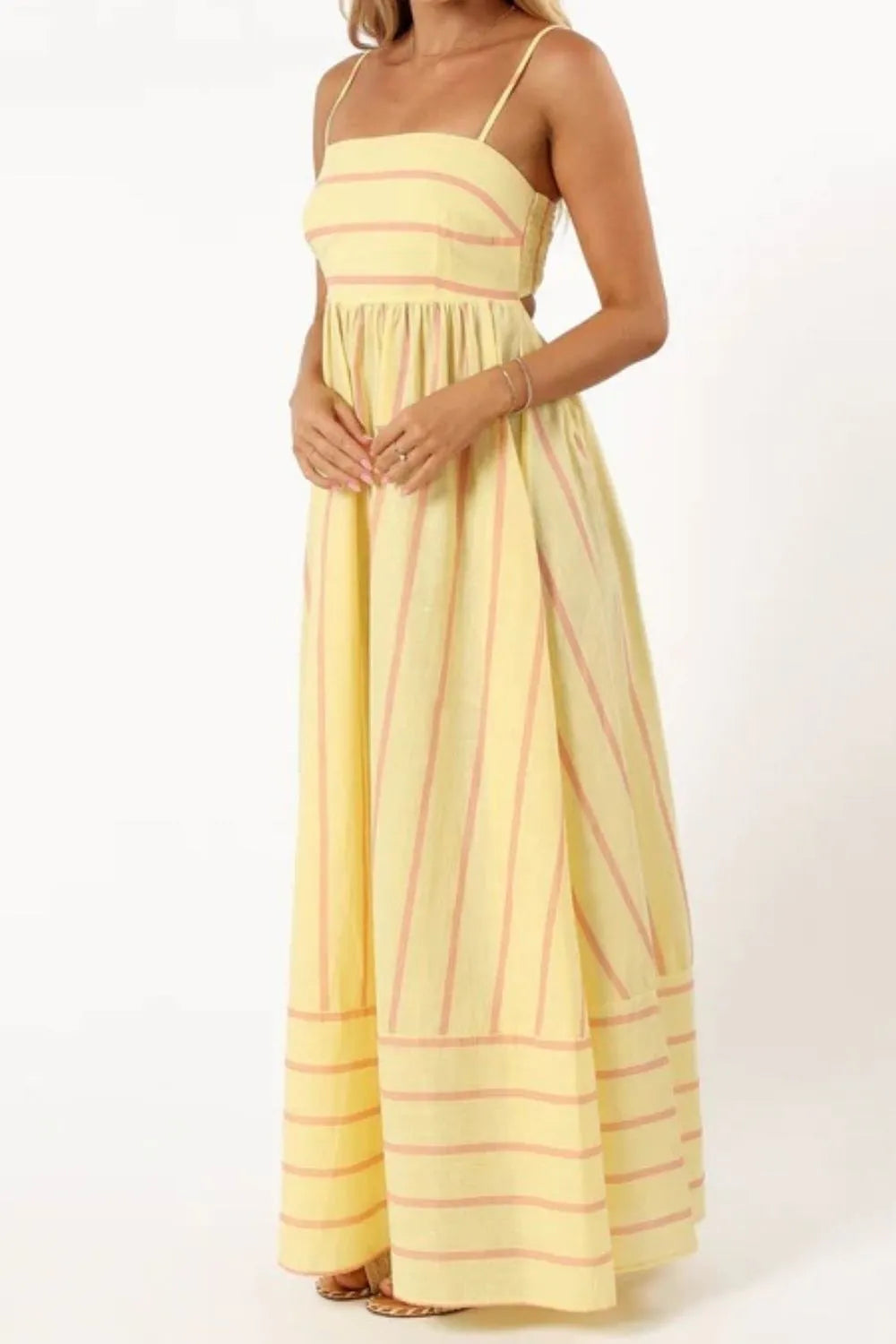 Striped Square-Neck Cami Dress