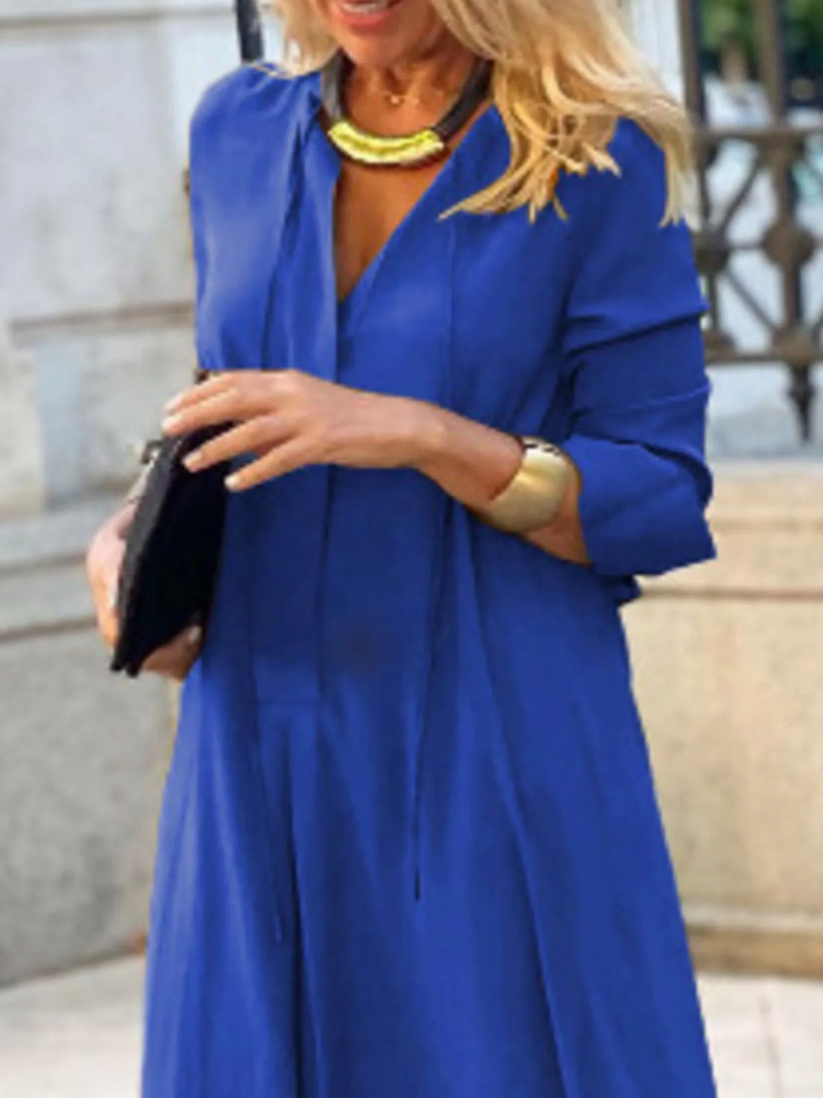 Solid Maxi Shirt Dress