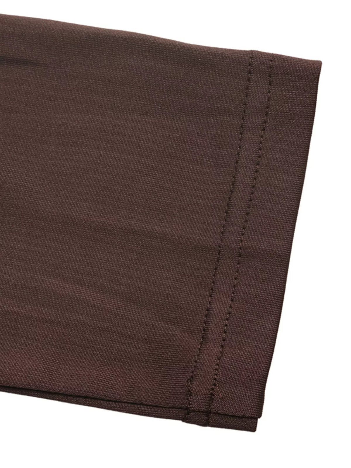 Ruched Square Neck Long Sleeve Maxi Dress in Coffee Brown