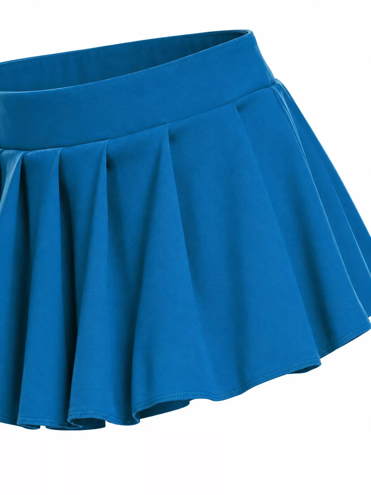 Low Waist Pleated Micro Mini Skirt