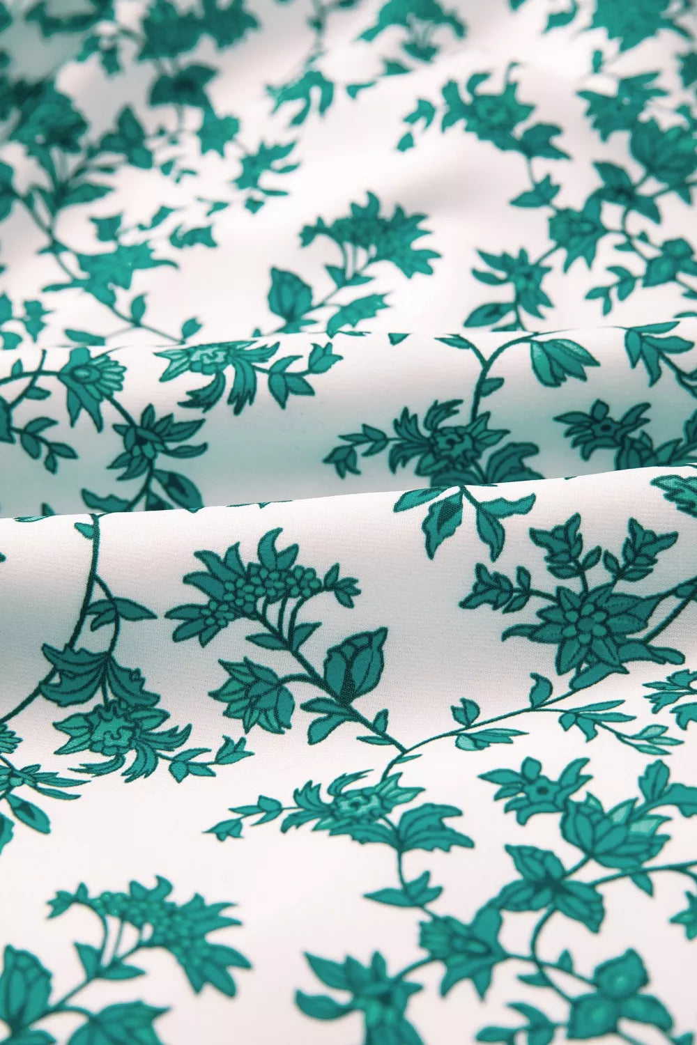 Floral Print Shirred Cami Maxi Dress in Turquoise