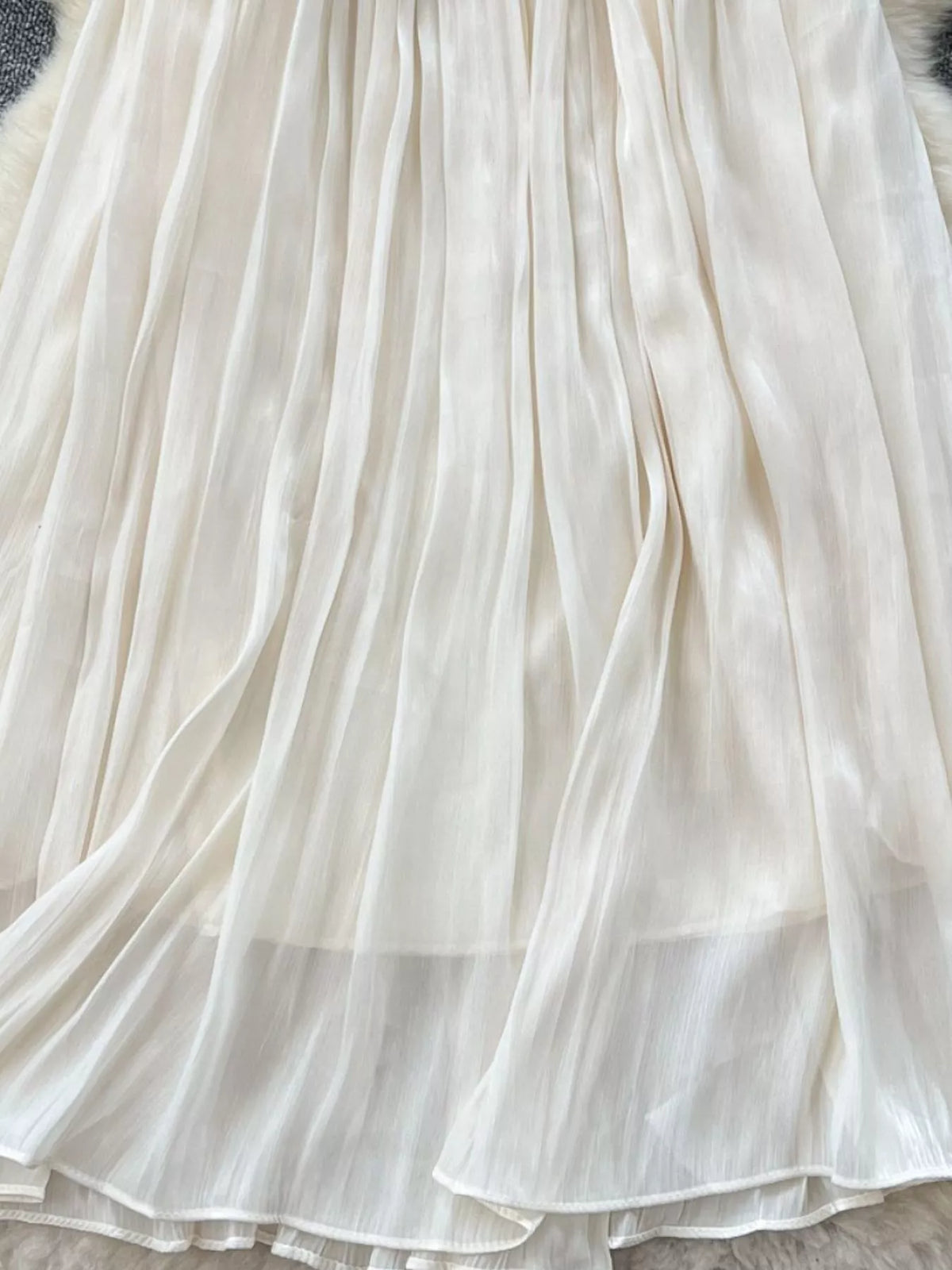 Pleated High-Waist Maxi Skirt