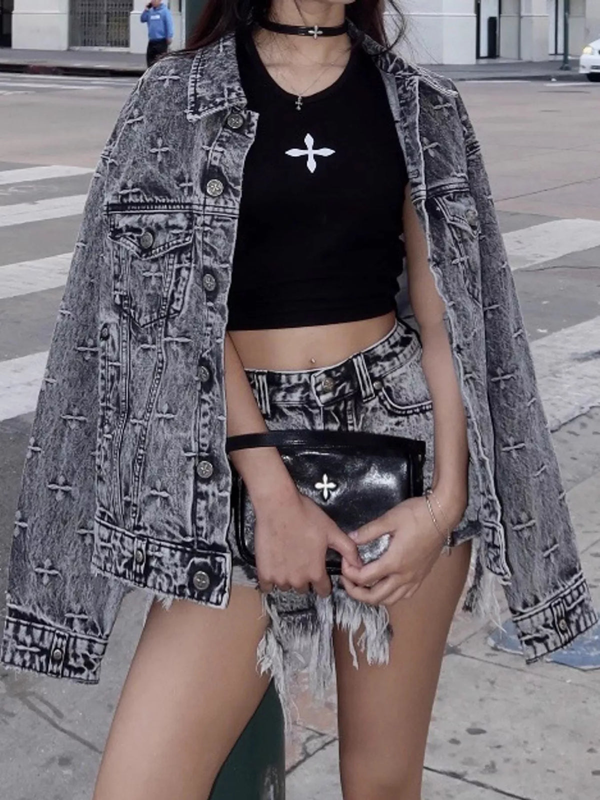Oversized Button-Up Denim Jacket