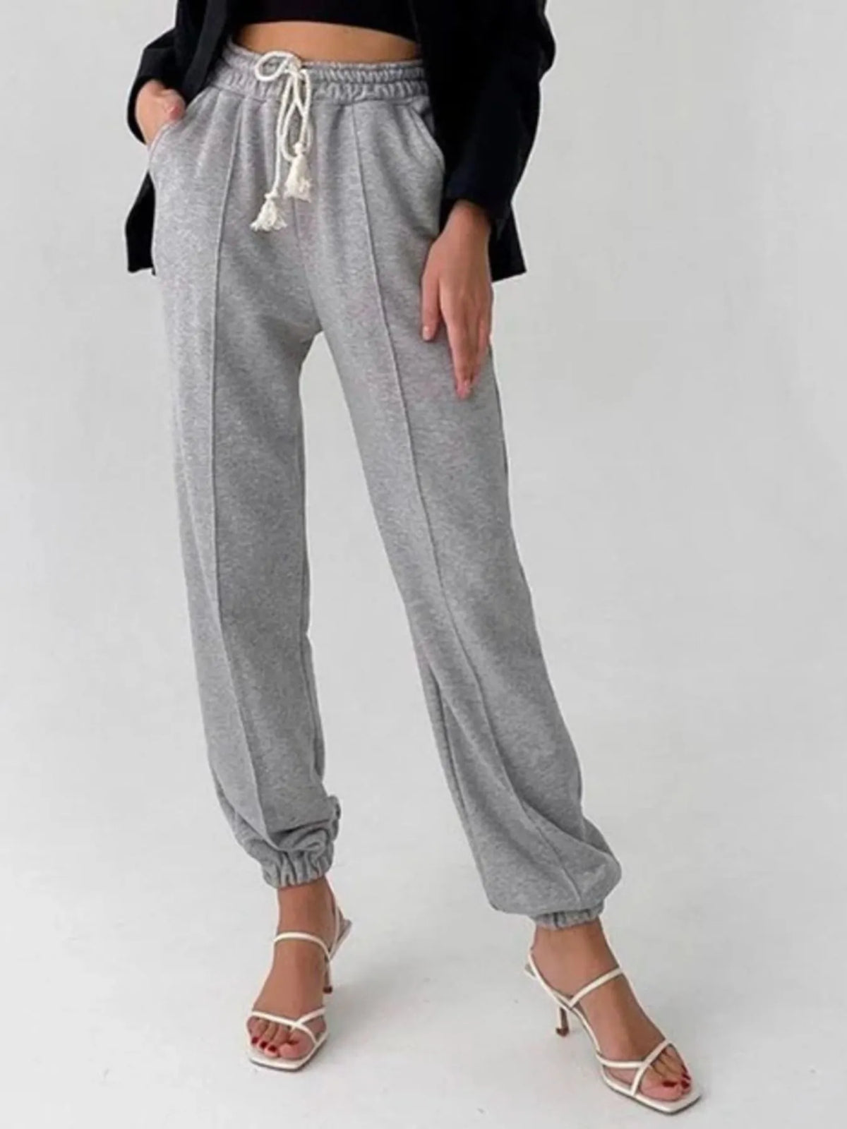 Drawstring Jogger Pants with Pockets