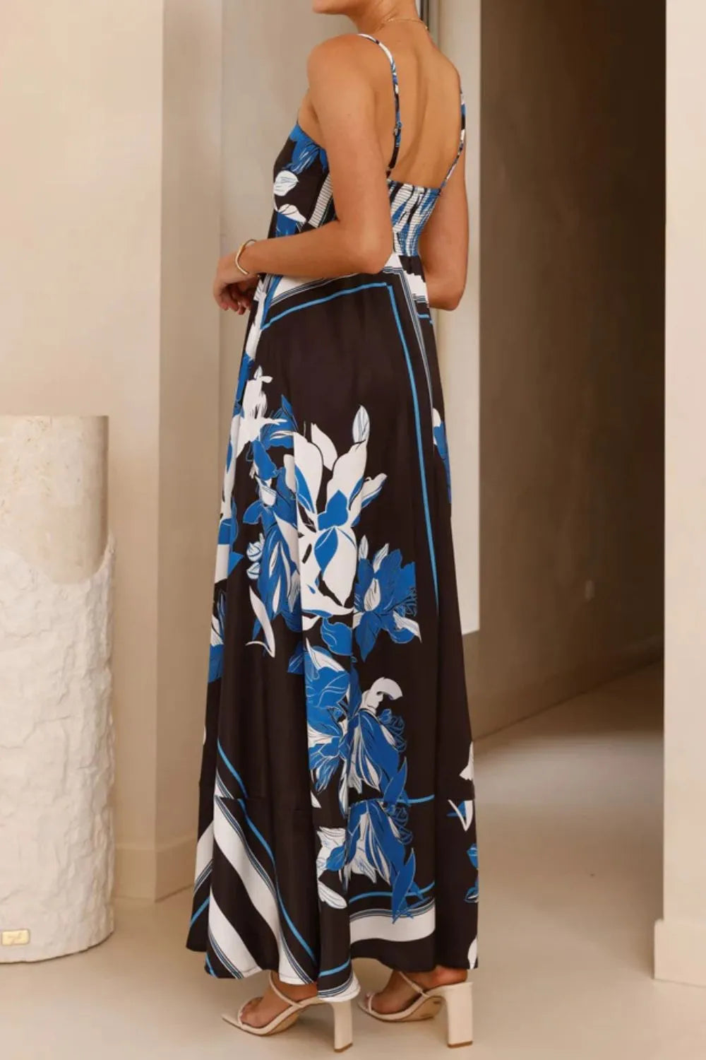 Printed Square Neck Cami Maxi Dress