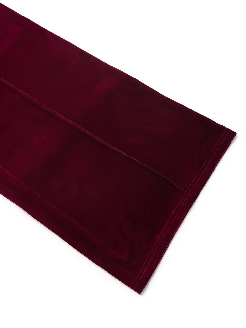 Elastic Waist Wide Leg Pants in Burgundy