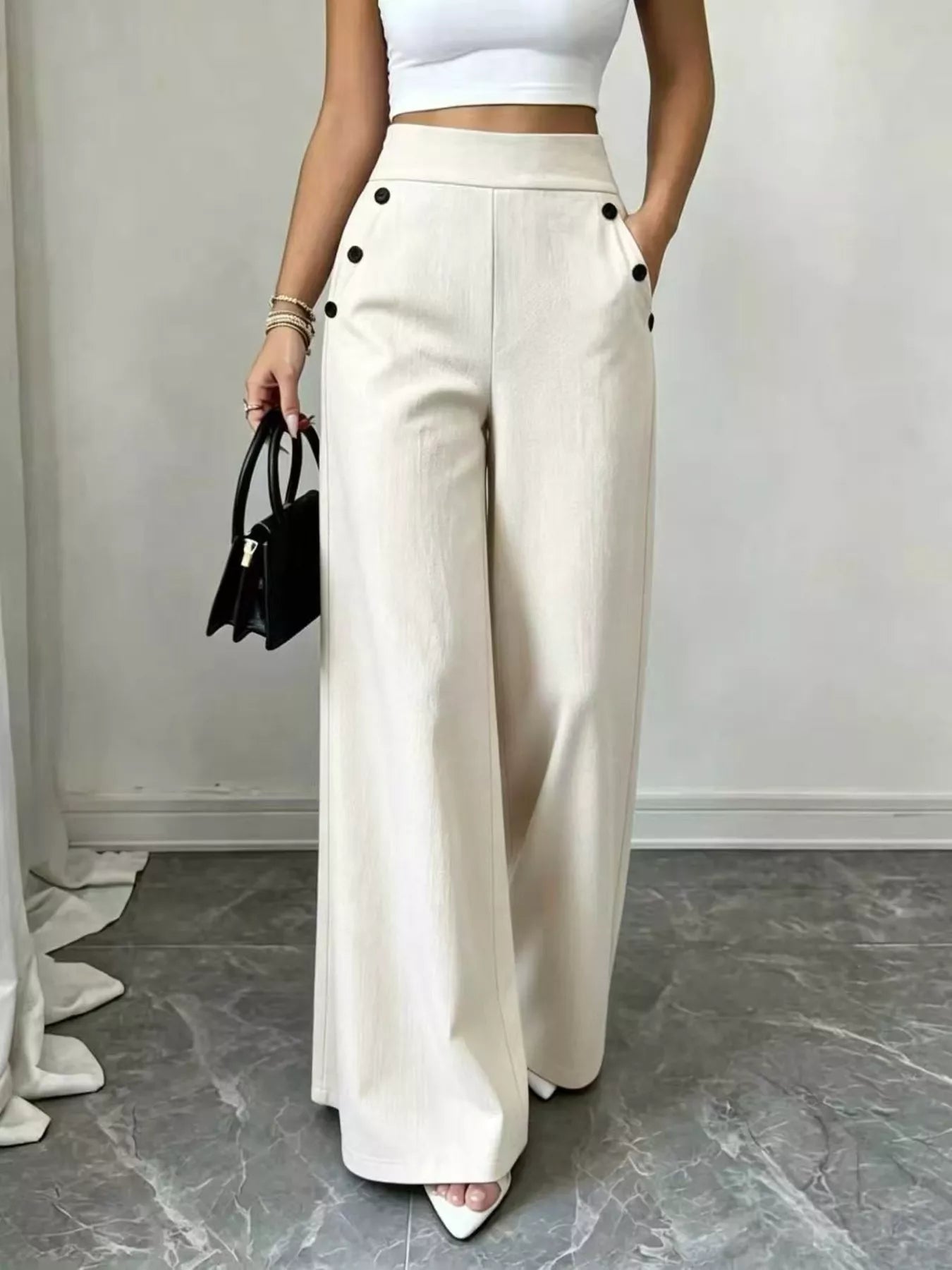 High-Waisted Wide-Leg Pants