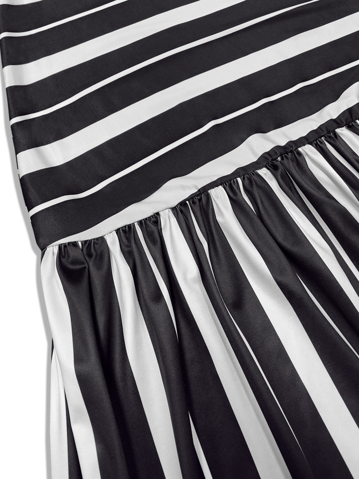 Plus Size Striped Spaghetti Strap Maxi Dress in Black