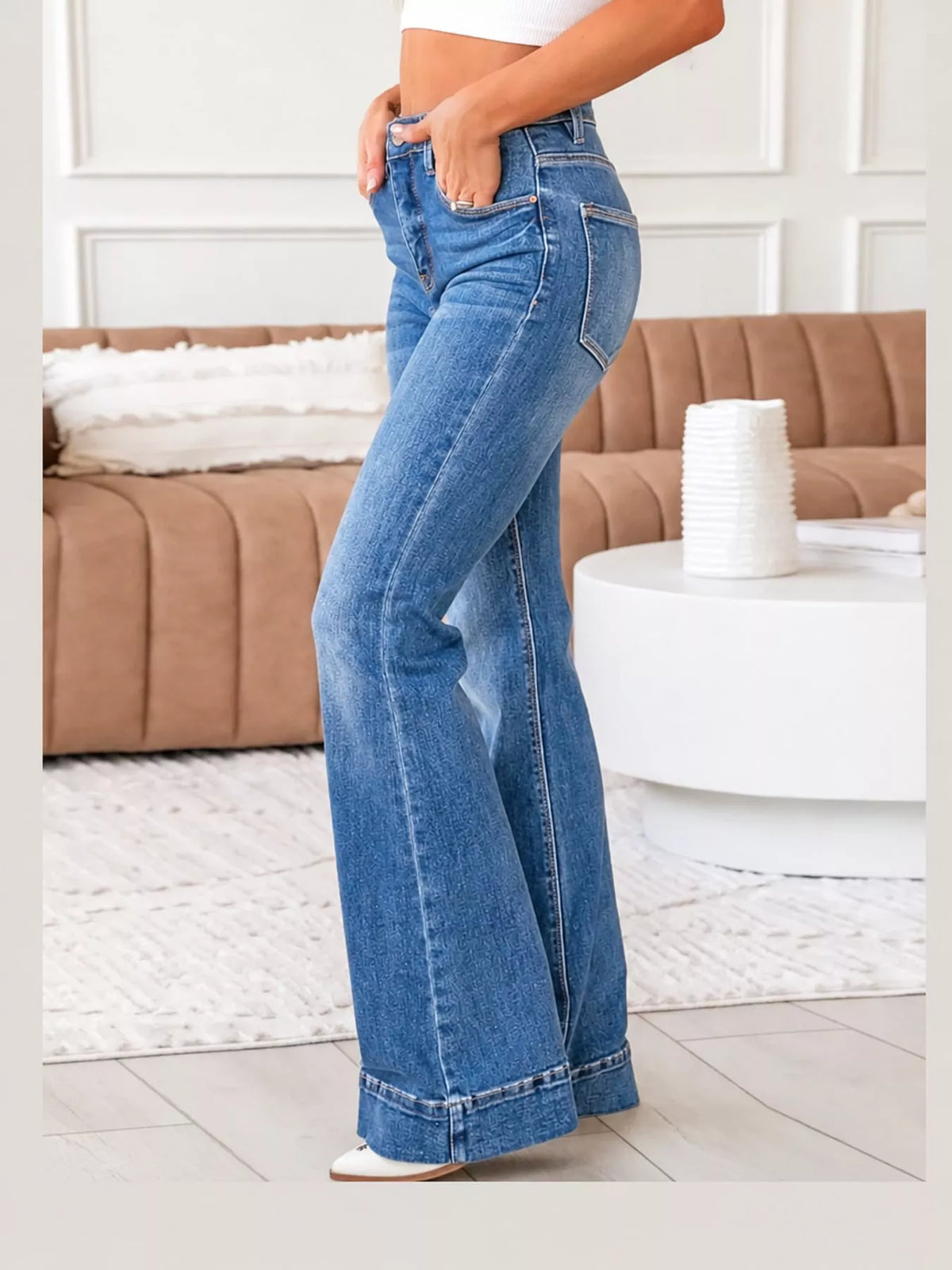 High-Rise Flare Leg Jeans