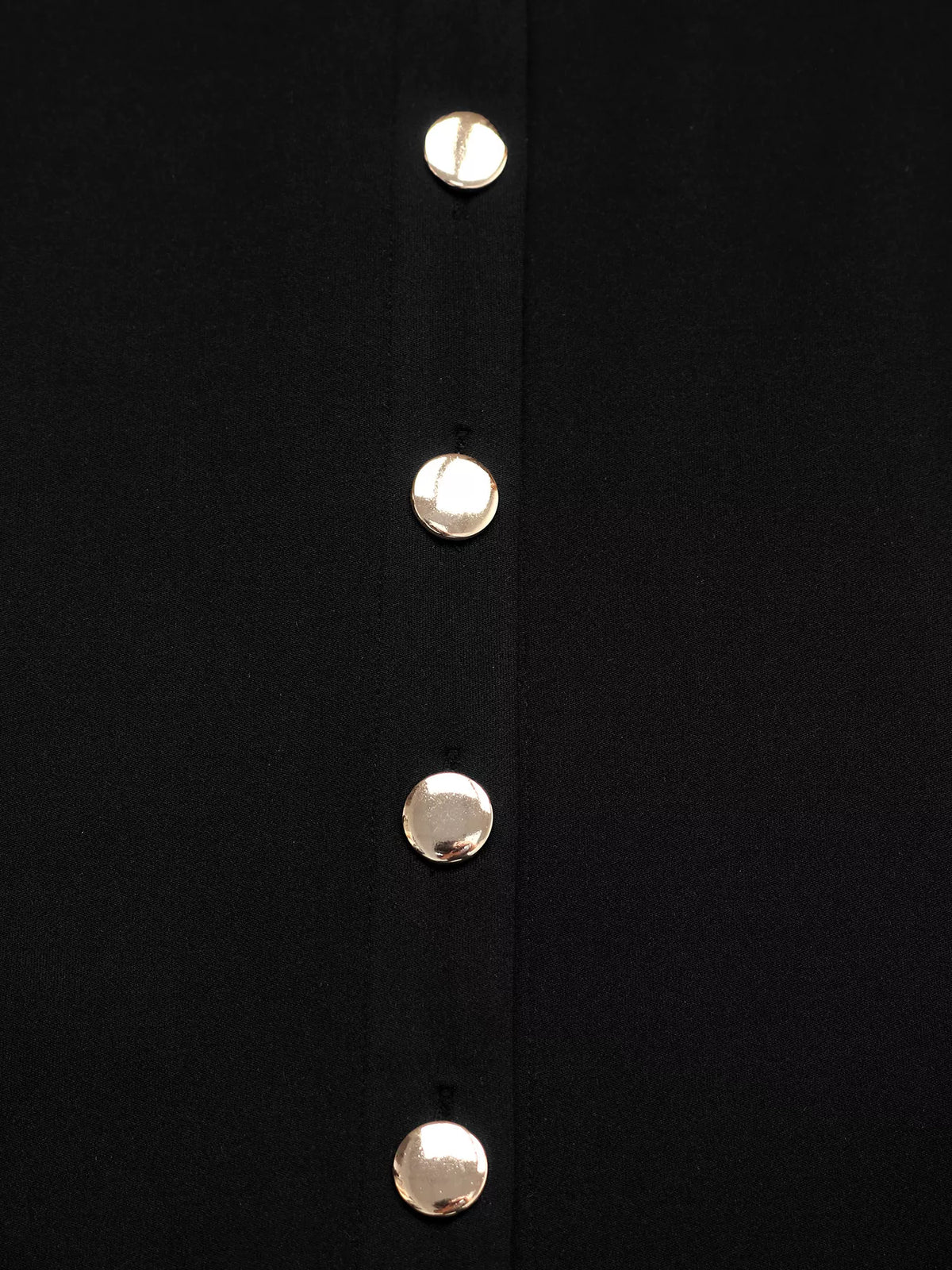 Sleeveless Button-Front Dress in Black