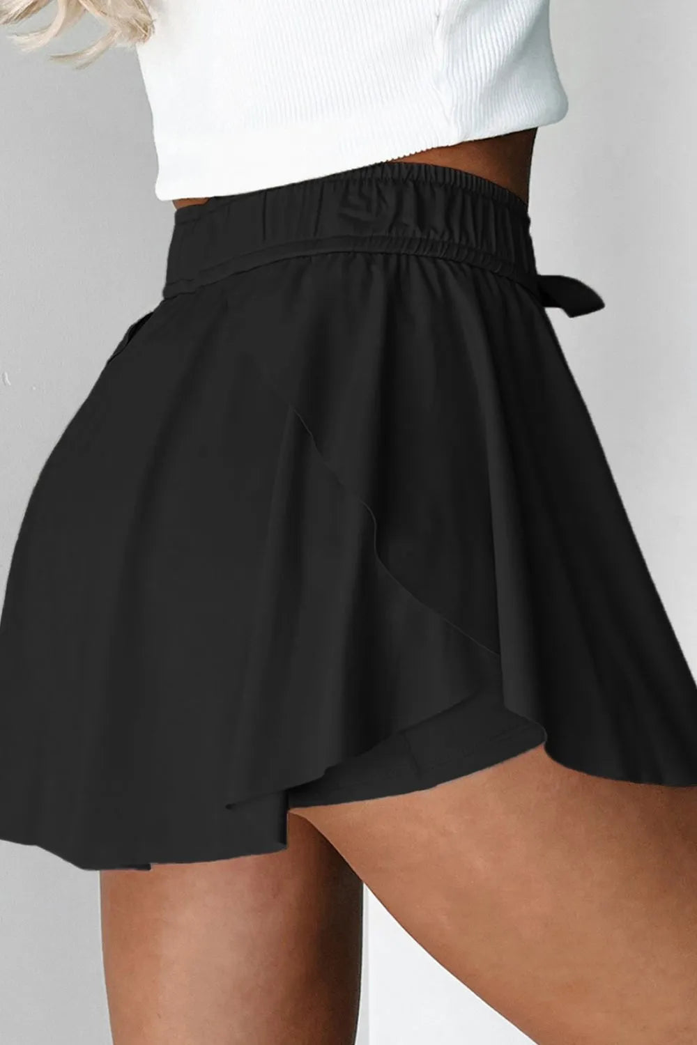 Drawstring Active Skort