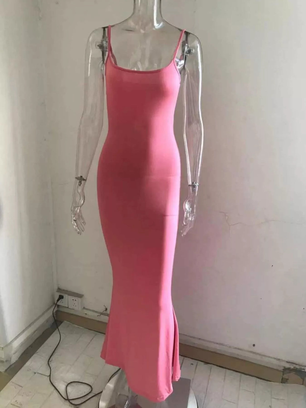 Spaghetti Strap Bodycon Maxi Dress