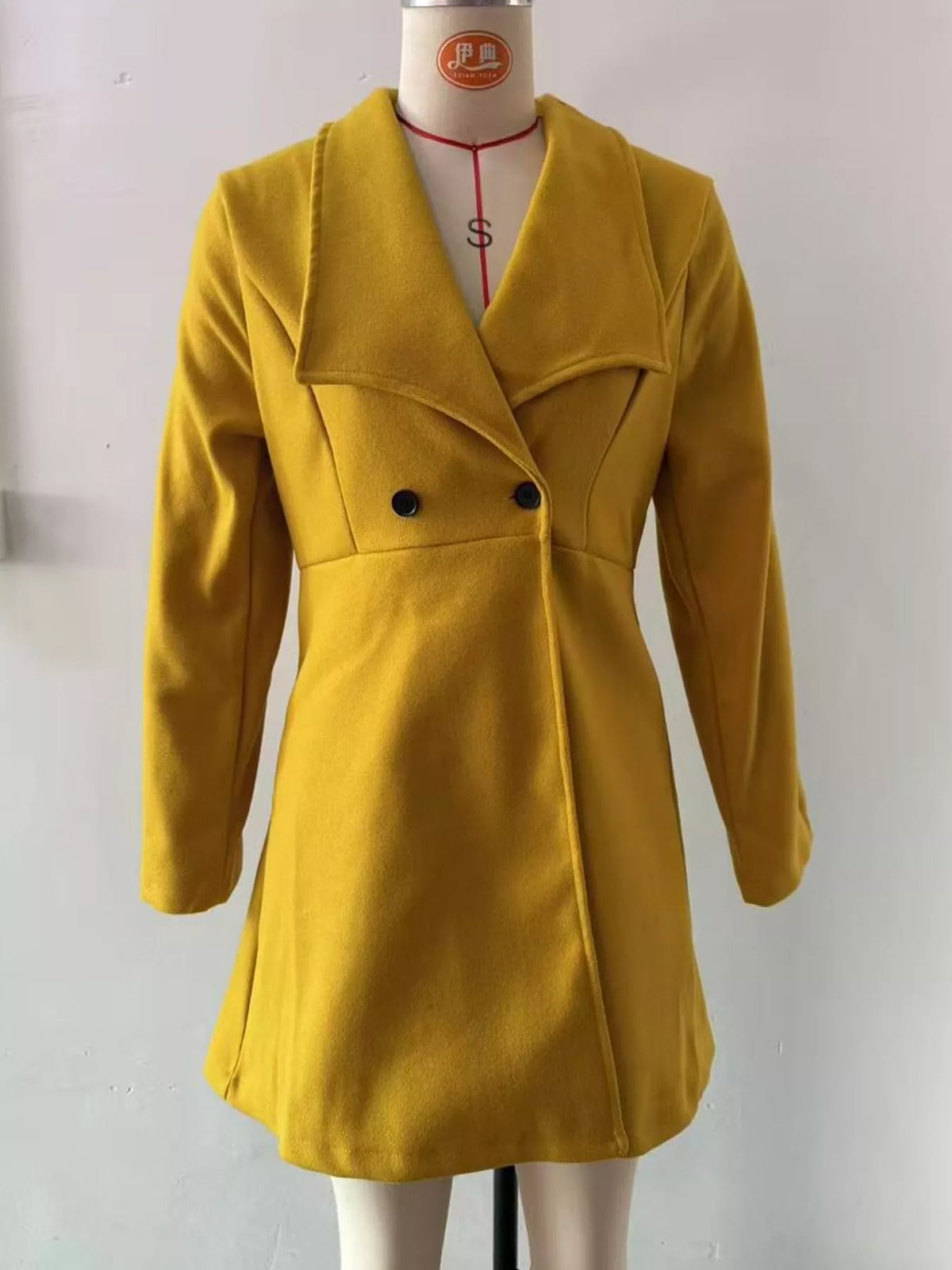 Double-Breasted Slim-Fit Coat