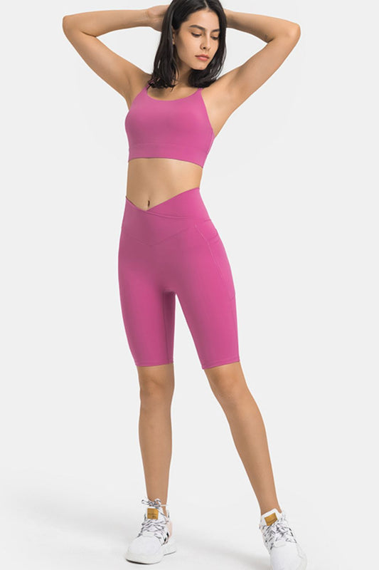 Ilussa High Waist Biker Shorts with Pockets