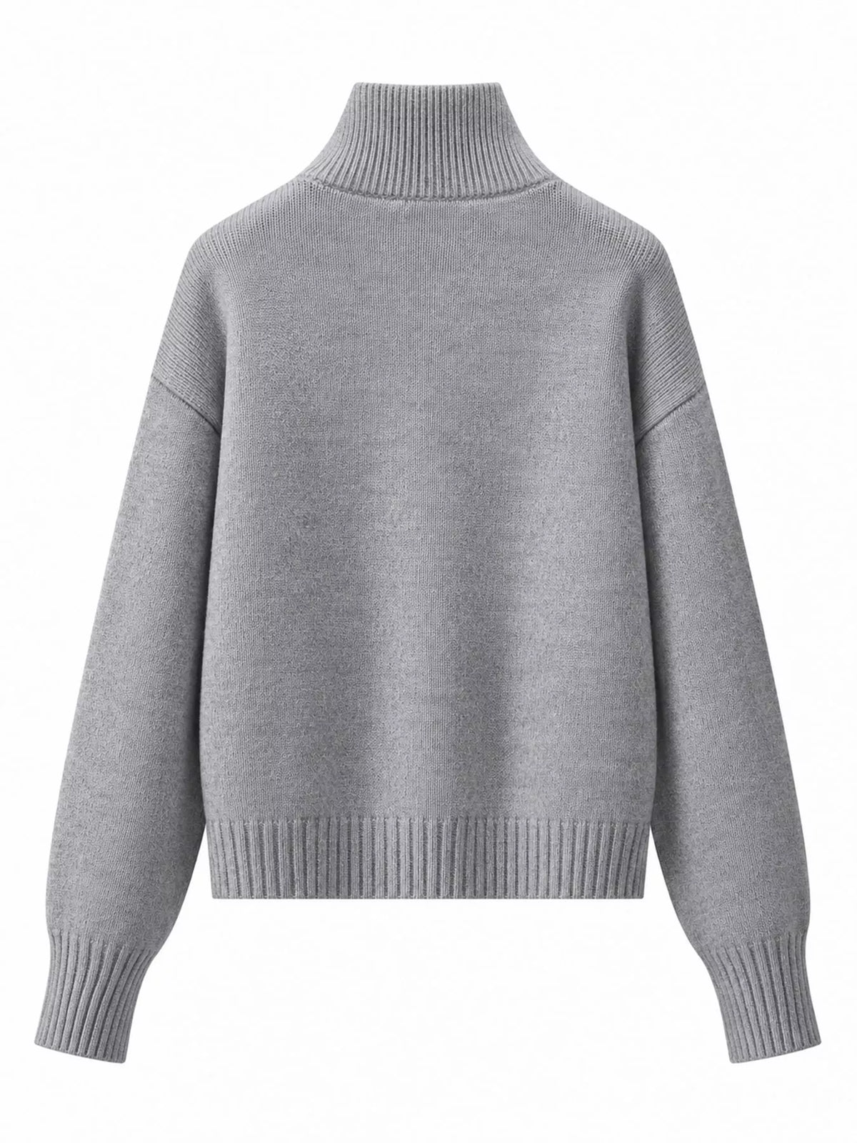 Turtleneck Zip-Up Cardigan