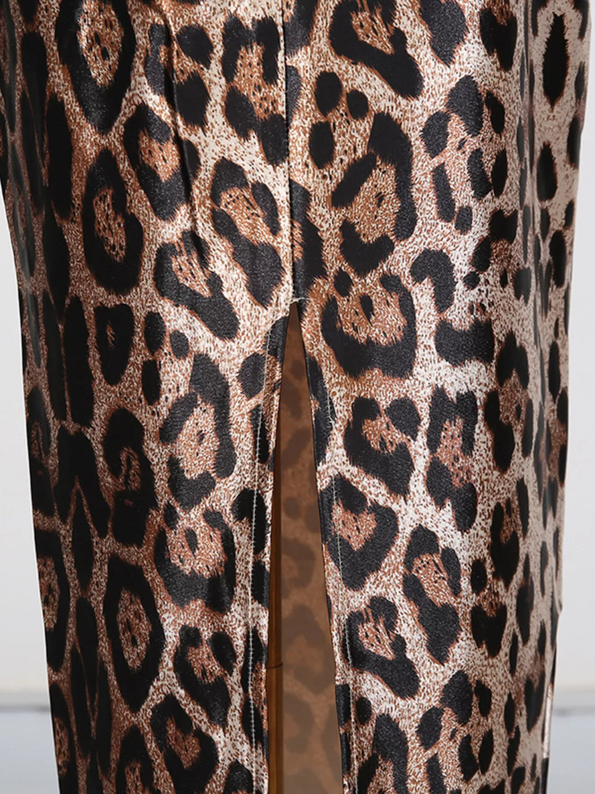 Leopard Print Bodycon Midi Dress