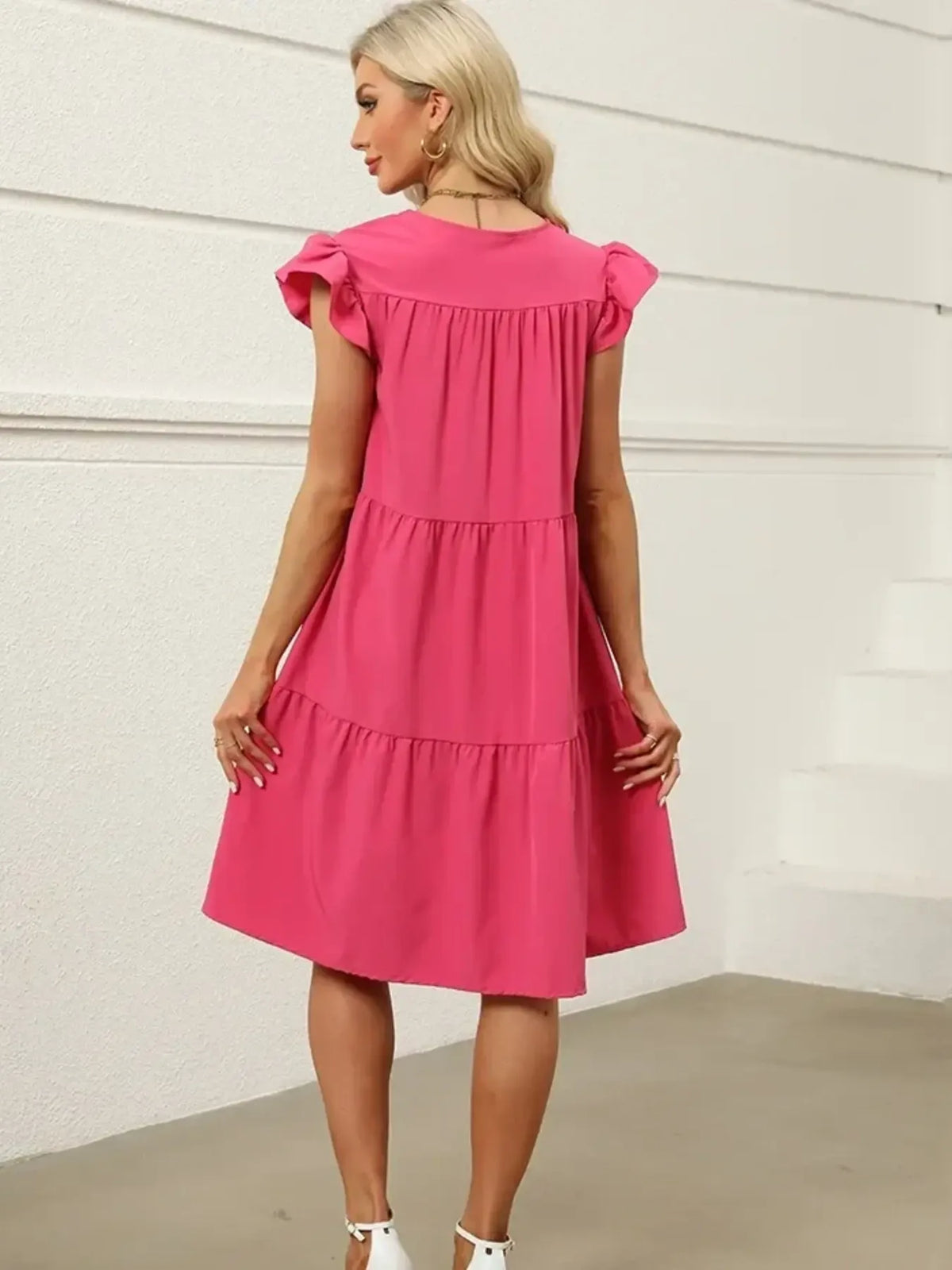 Tiered Ruffle Mini Dress by ArtisticExpression