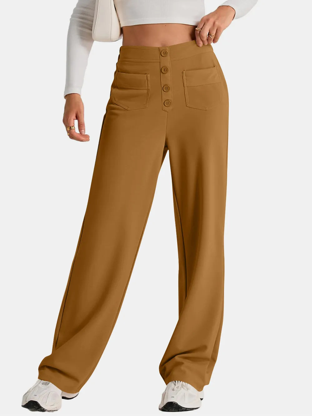 High-Rise Wide-Leg Pants by K&L